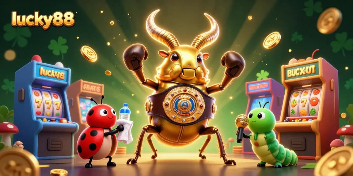 Experience the lucky88 gaming world with a vibrant, action-packed casino scene.