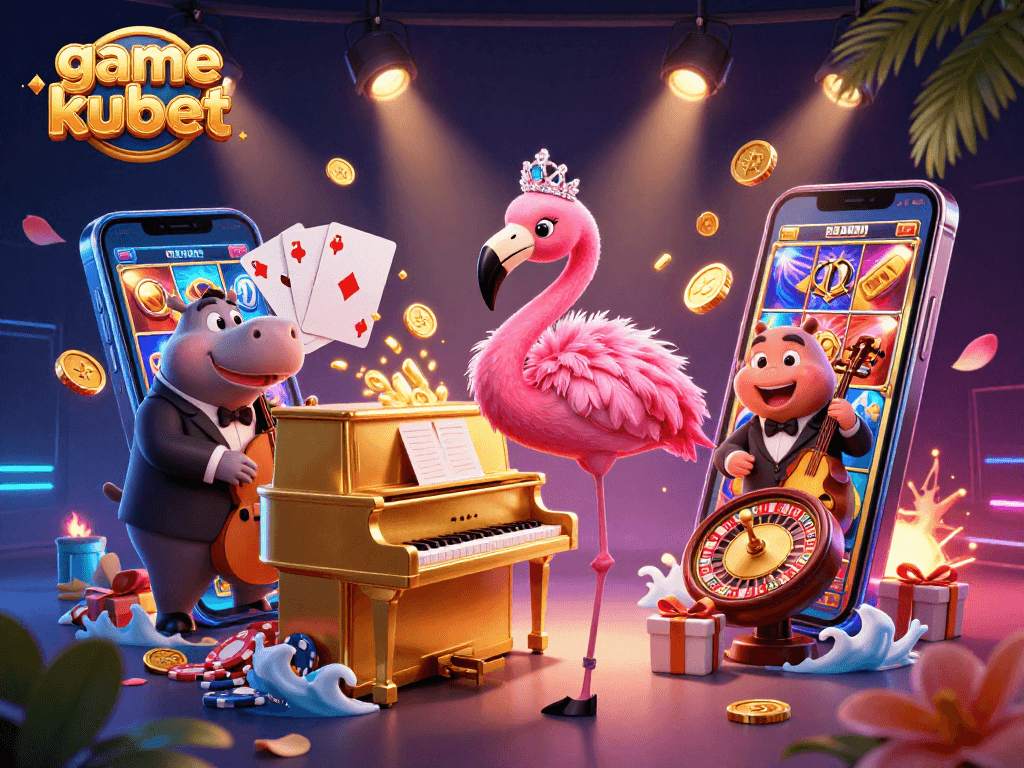 Play lucrative game kubet with vibrant casino characters in an exciting atmosphere filled with action.