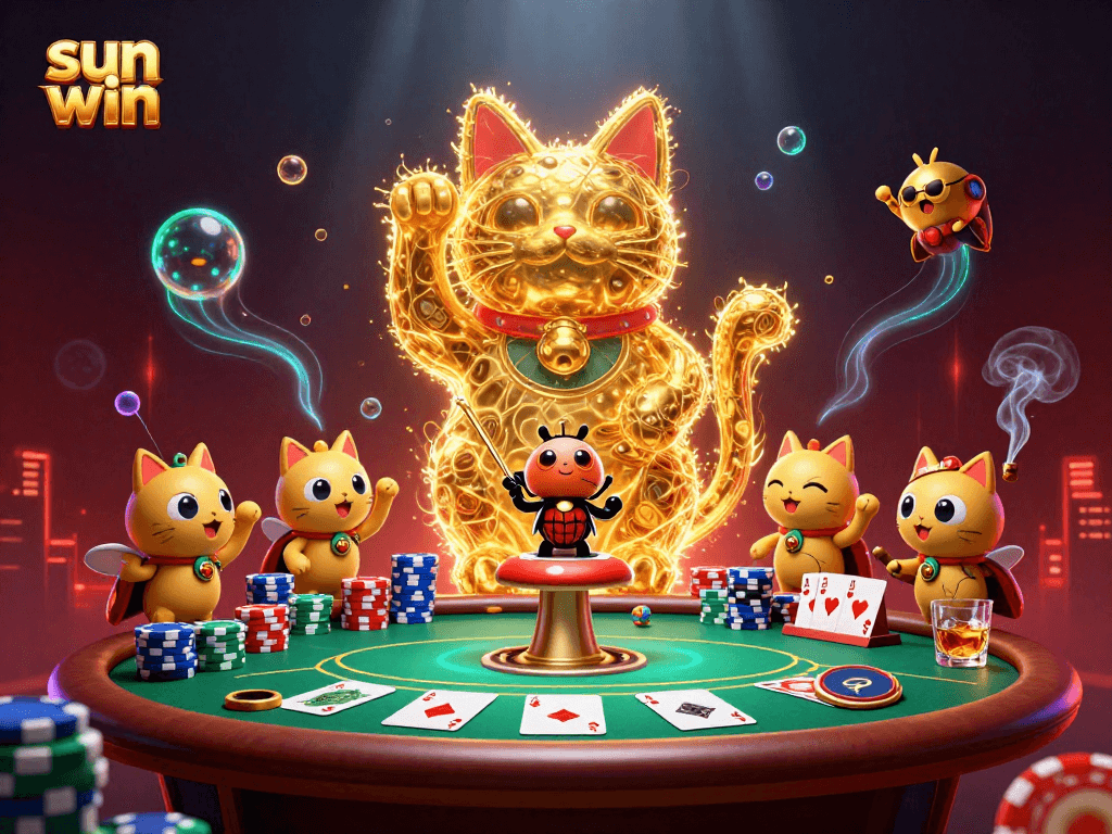 Experience the thrill of sun win with a dynamic illustration showcasing vibrant casino elements.