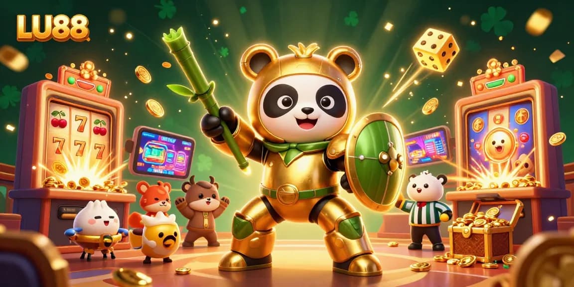 Engage with LU88's exciting jackpot slots experience featuring vibrant visuals and action-packed scenes.