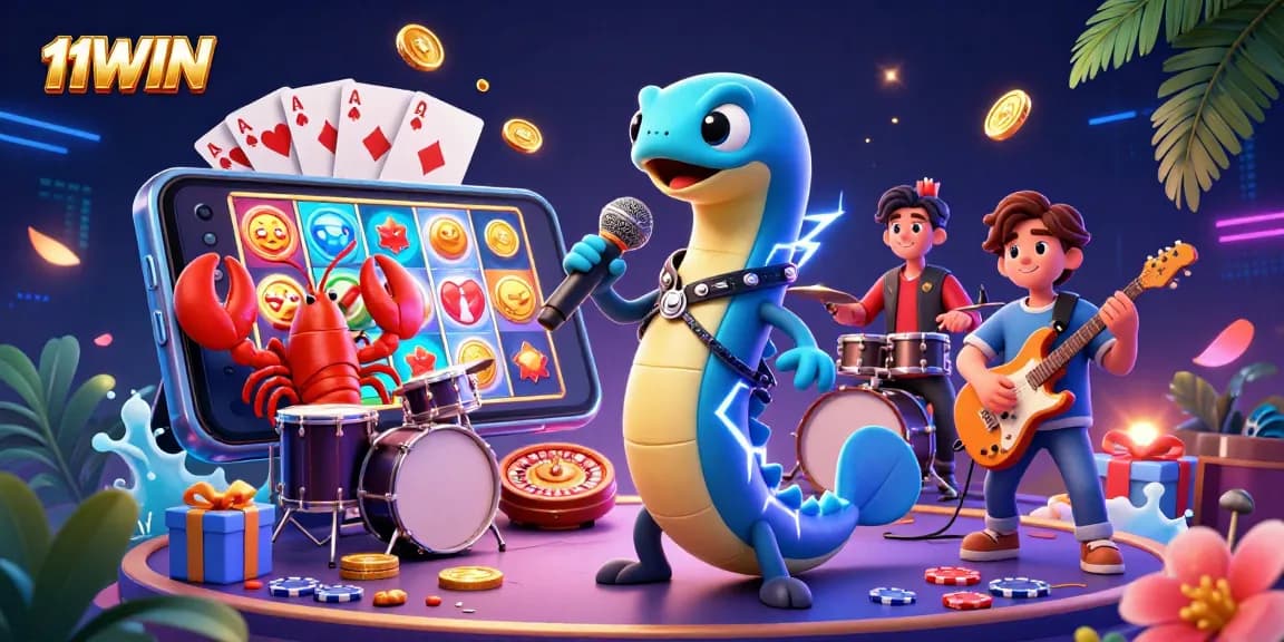 Experience the vibrant underwater casino atmosphere with electric eel DJing at 11WIN.
