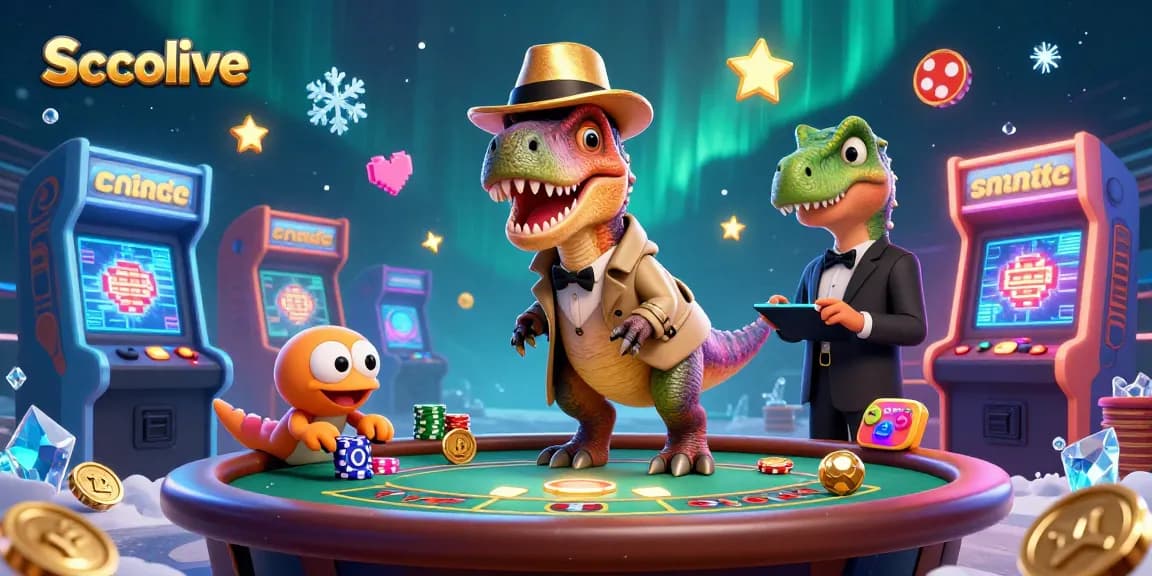 Socolive showcases a 3D velociraptor card counter at a blackjack table, enhancing the online casino experience.