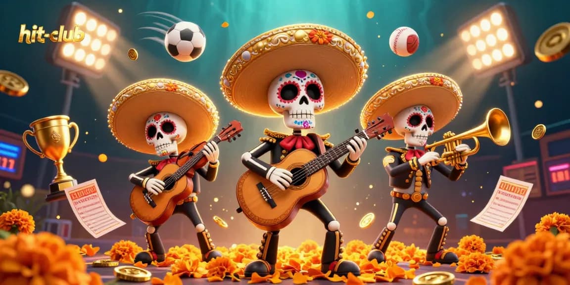 Engage with the vibrant hit-club scene featuring a lively mariachi band amidst a celebratory atmosphere of sports and gaming.