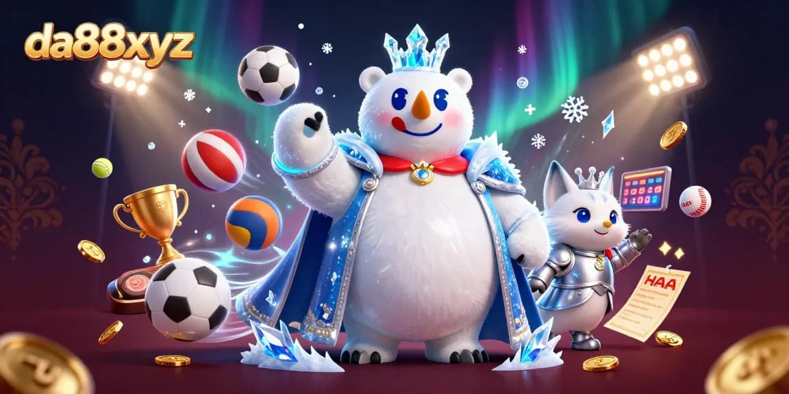 Experience thrilling sports action with da88xyz featuring a majestic ice king and snow fox immersed in the gaming world.