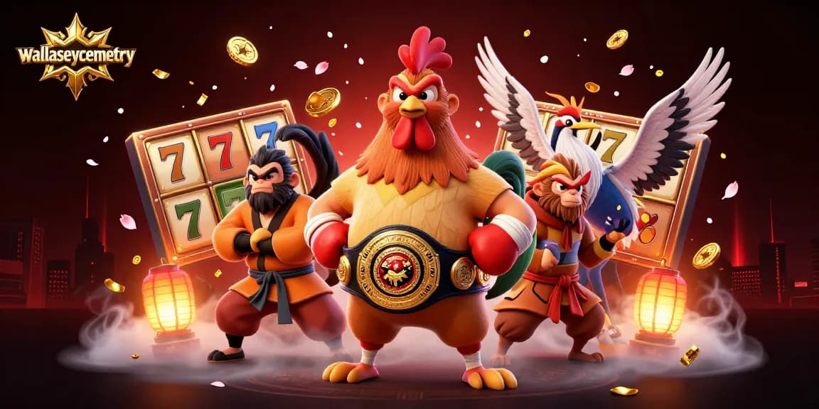 Experience the thrill of wallaseycemetery with dynamic casino characters and vibrant gaming elements.