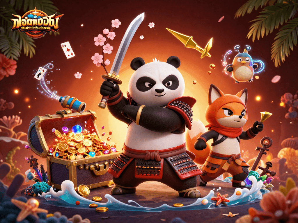 Experience thrilling wins with nhandinhkeonhacai in this dynamic 3D illustration blending casino elements and adventure.