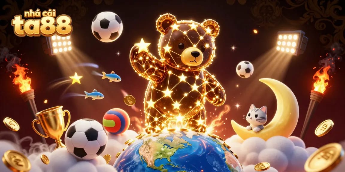 Engage in thrilling gaming excitement at nhà cái ta88 with captivating visuals of sports and casino elements.