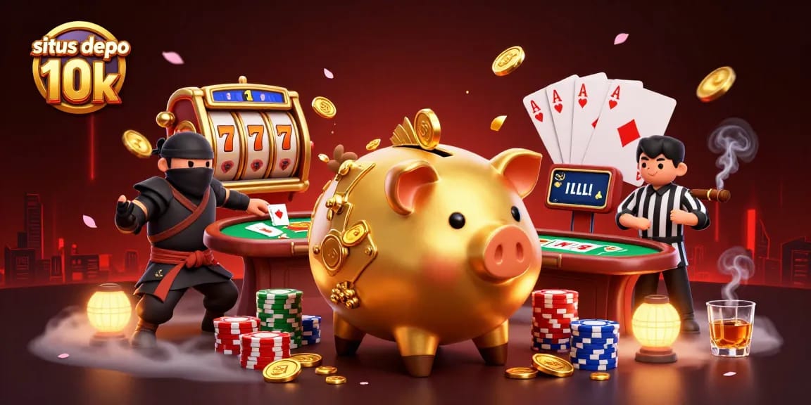 Experience the excitement of situs depo 10k with thrilling gameplay featuring vibrant casino elements.