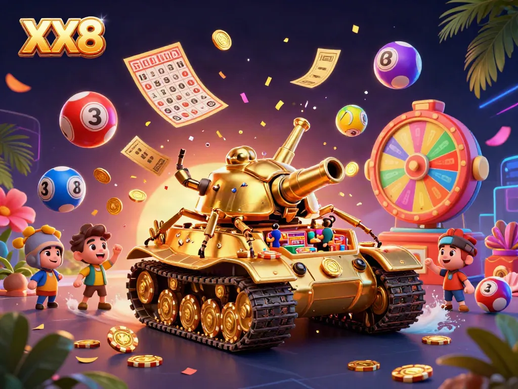 Experience the excitement of XX8 with mini casinos, vibrant lotteries, and dynamic game elements.