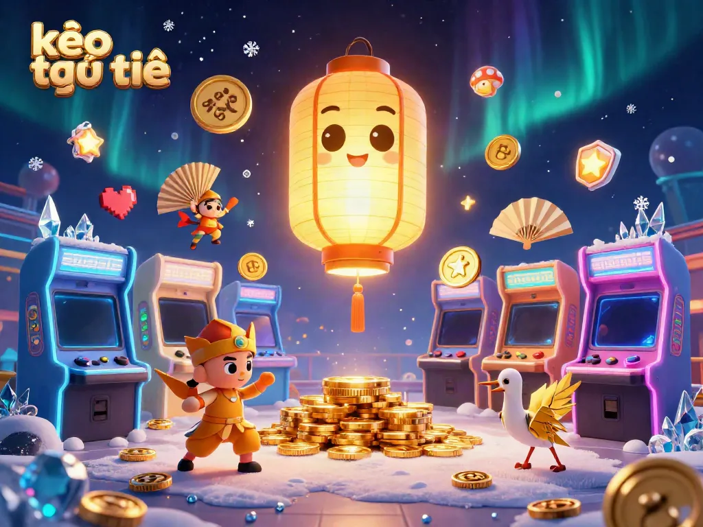 Engage with kèo trực tuyến amid vibrant sports betting excitement and illuminated arcade action.
