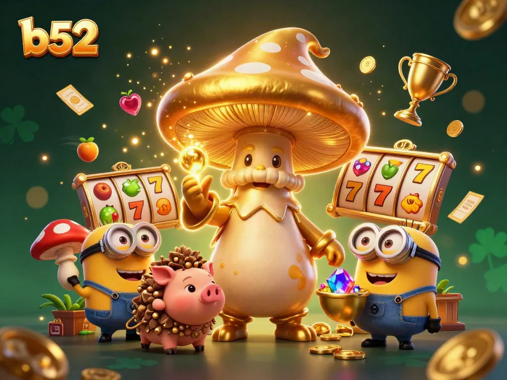 Experience the thrill of B52 games with a magical scene blending fantasy and gambling elements.