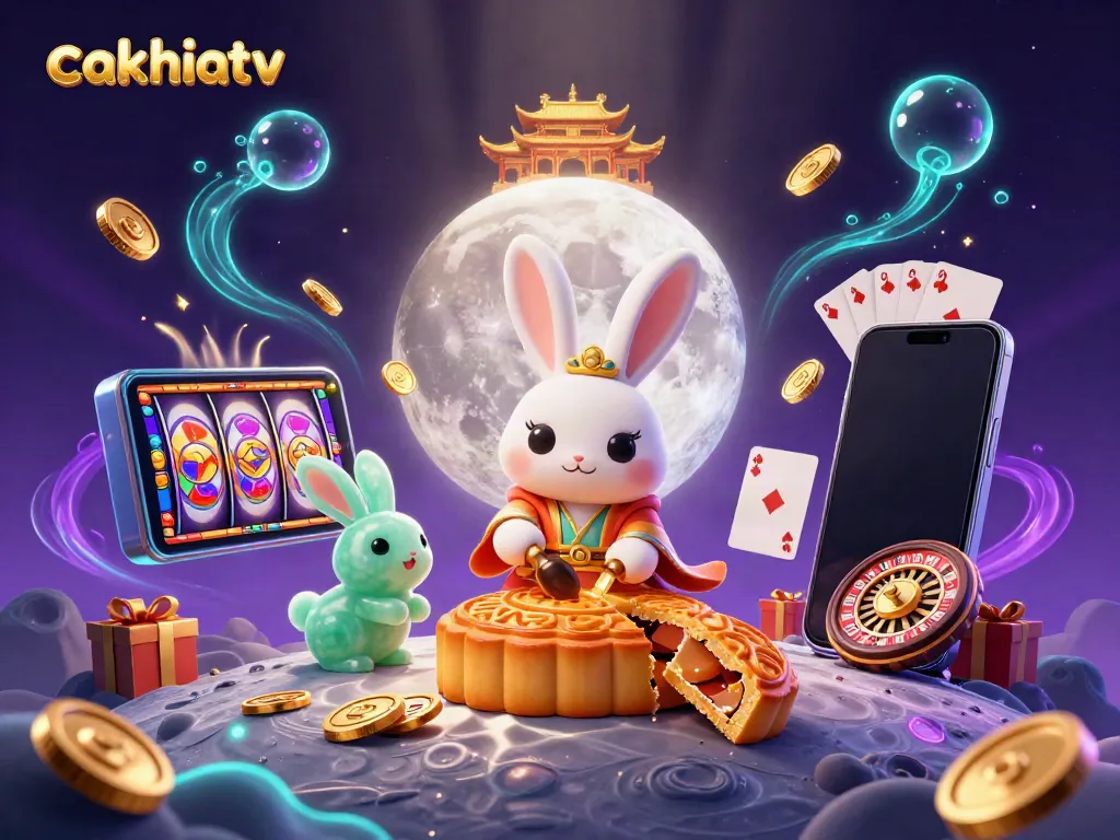 Cakhiatv brings thrilling gambling fun to life with a moon rabbit and exciting game elements.