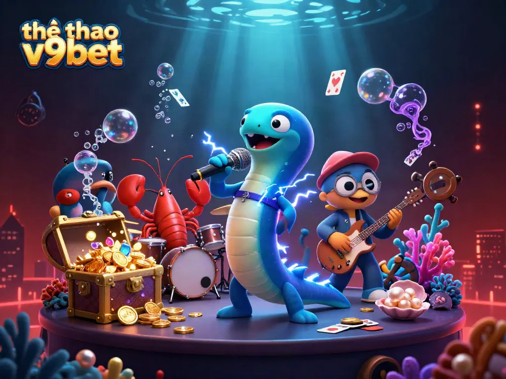 Experience thrilling sports betting with thể thao v9bet, featuring vibrant underwater casino scene
