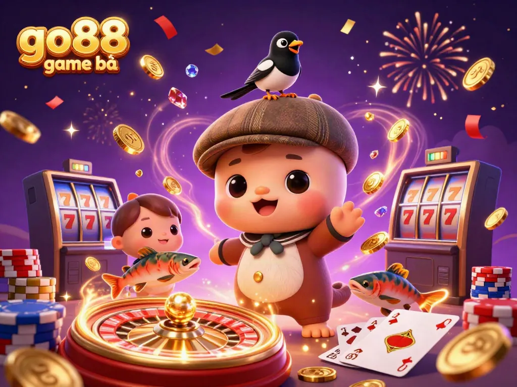 Experience the excitement of go88 game bài with captivating 3D characters and casino elements.