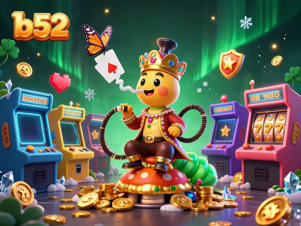 Experience b52's thrilling gaming adventure with a vibrant caterpillar master in a casino-inspired setting