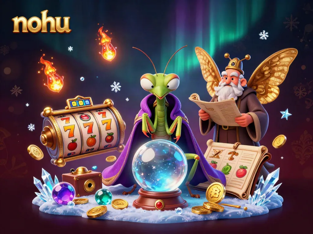 Experience thrilling jackpots in nohu with a mystical scene featuring fortune tellers and dynamic game elements.
