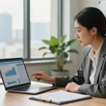 Professionals discussing merchant cash advance explained in a modern office setting.